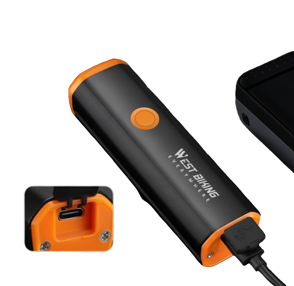 Eclairage avant usb vélo