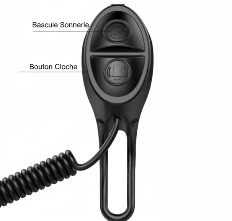 Sonnette électrique pour vélo commande guidon